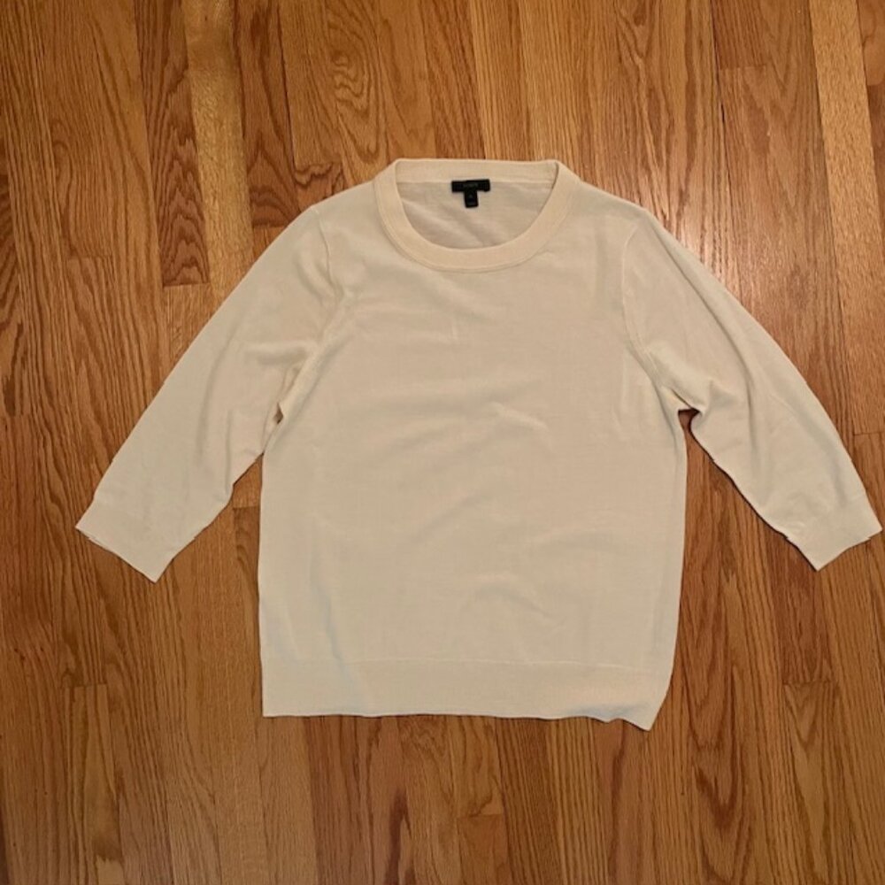 J Crew Tippi Sweater, XL, Cream/Off-White